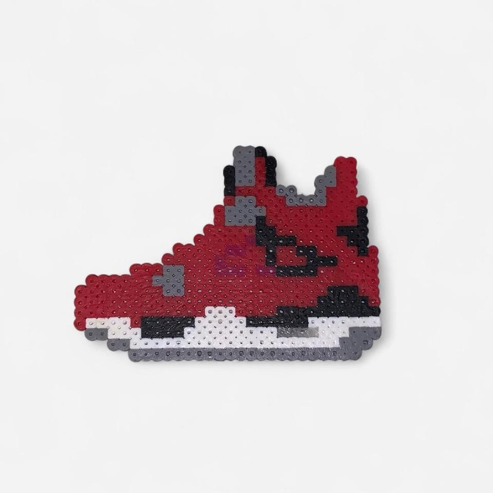 Toro red Jordan 4 perler bead art